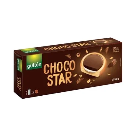 Бисквити с крем Gullon Choco Star Latte, 235 г - Gullón