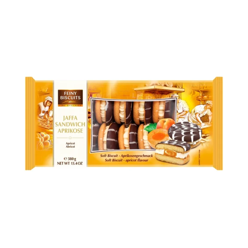 Бисквити Jaffa сандвич с крем кайсия, 380 г - Jaffa