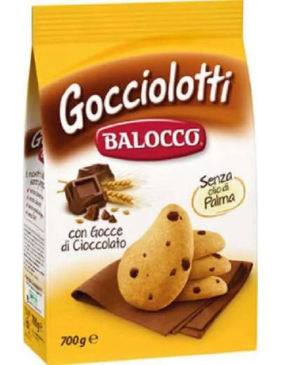 Бисквити Gocciolotti Balocco 700 г с парченца шоколад