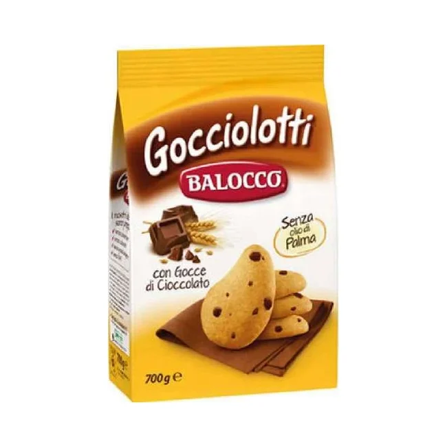 Бисквити Gocciolotti Balocco 700 г с парченца шоколад - Balocco