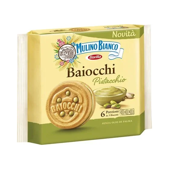 Бисквити Mulino Bianco Baiocchi с крем шам фъстък 168 г - Barilla