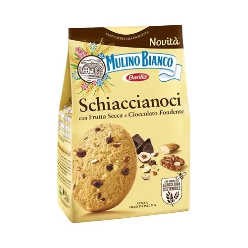 Бисквити Mulino Bianco Schiaccianoci с парченца ядки 300 г - Barilla