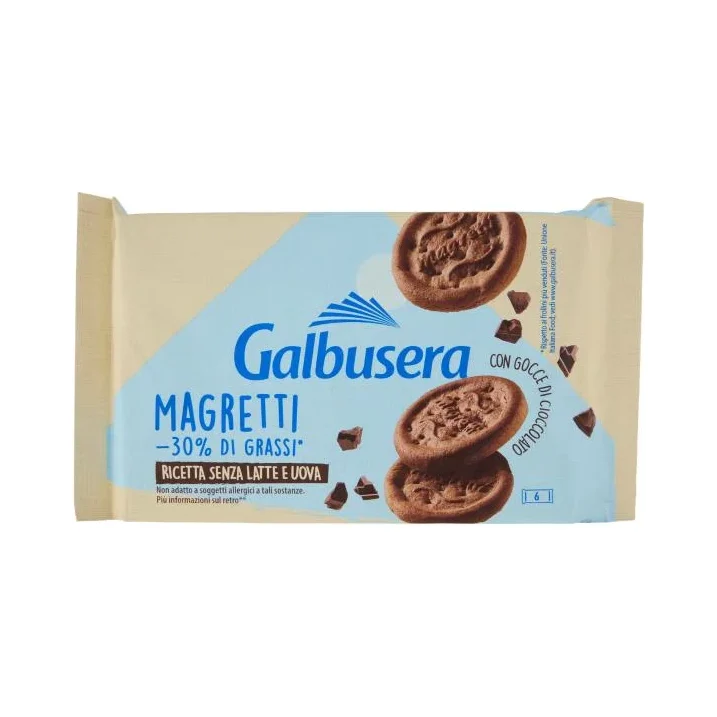 Бисквити с какаови парченца Galbusera Magretti 260 г - Galbusera