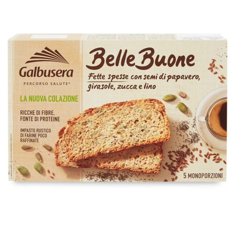 Бисквити със семена мак,тиква,слънчоглед Galbusera Belle Buone 200 г