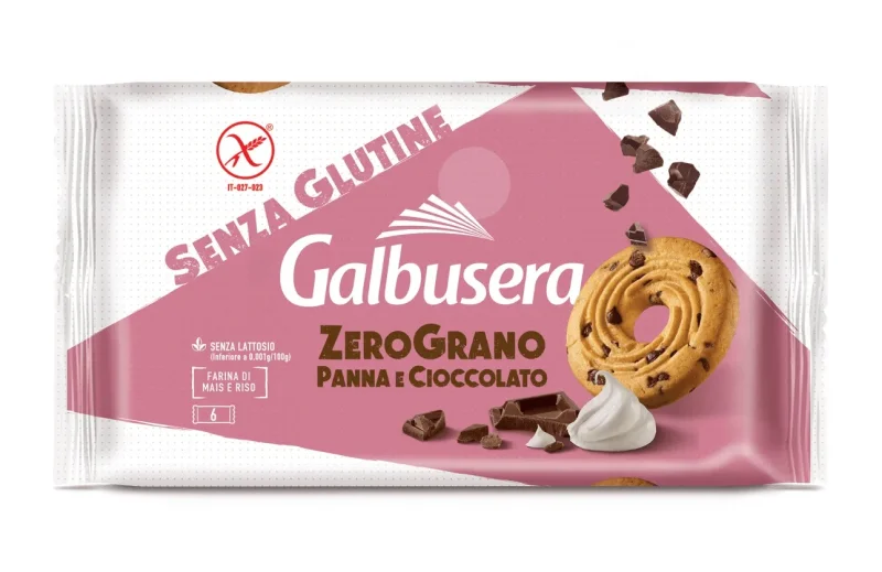 Бисквити Galbusera Zerograno с парченца шоколад 220 г