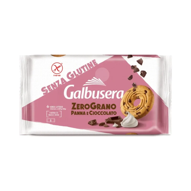 Бисквити Galbusera Zerograno с парченца шоколад 220 г - Galbusera