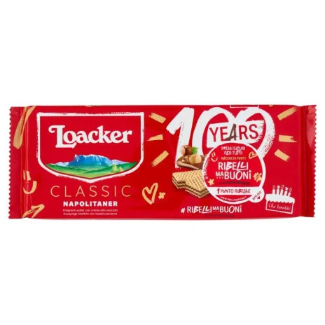 Вафли Loacker Napolitaner с лешников крем 175 г