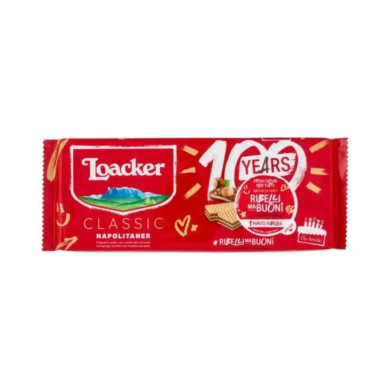 Вафли Loacker Napolitaner с лешников крем 175 г - Loacker