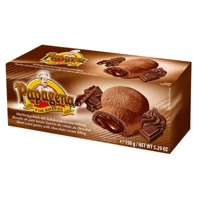 Бисквити Papagena с шоколадов пълнеж 150 г - Papagena