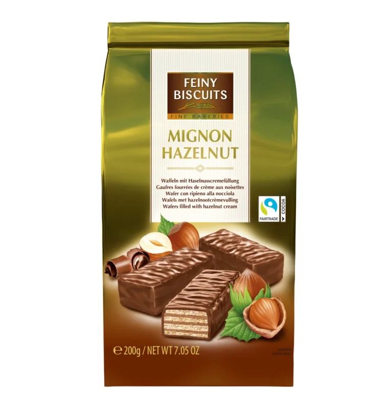 Мини вафли с лешников крем Feiny в плик, 200 г - Feiny