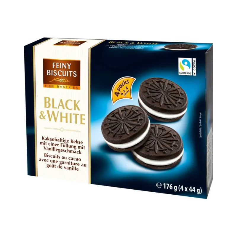 Бисквити Black & White Feiny, 176 г - Black