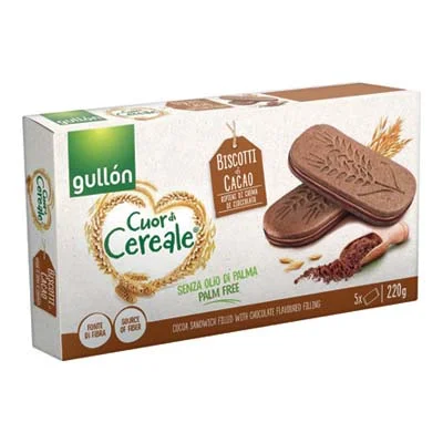 Бисквити Gullon Sandwich Dark Cacao 200 г
