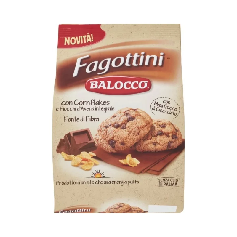 Бисквити с корнфлейкс и шоколад Fagottini Balocco 700 г - Balocco