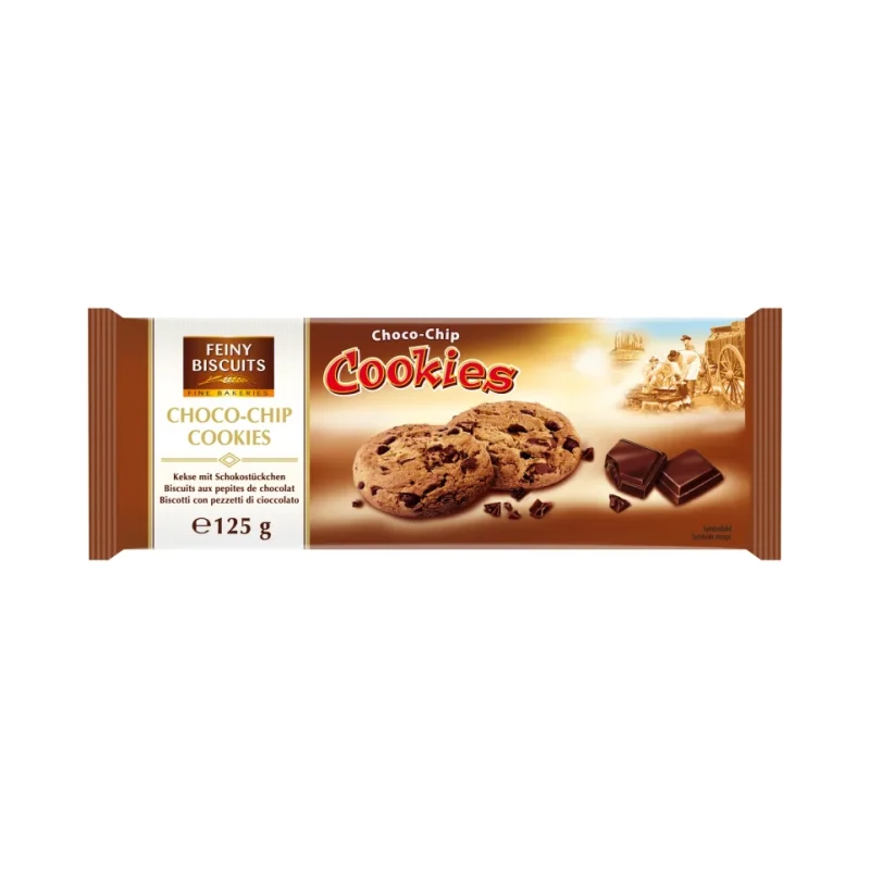 Бисквити Feiny Buiscuits Choco Chips, 125 г - Feiny