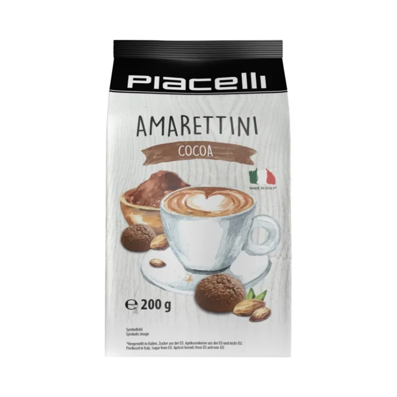 Бисквити с какао Amarettini Piacelli, 200 г - Piacelli
