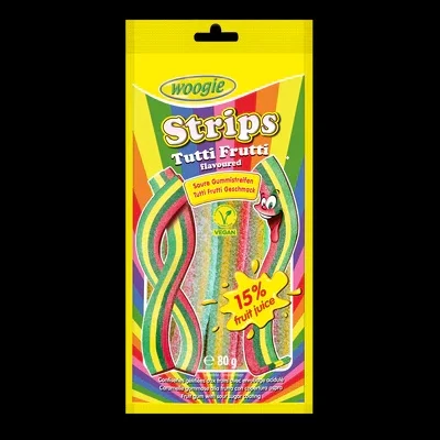 Плодови дъвки лентички Tutti Frutti Woogie 80 г