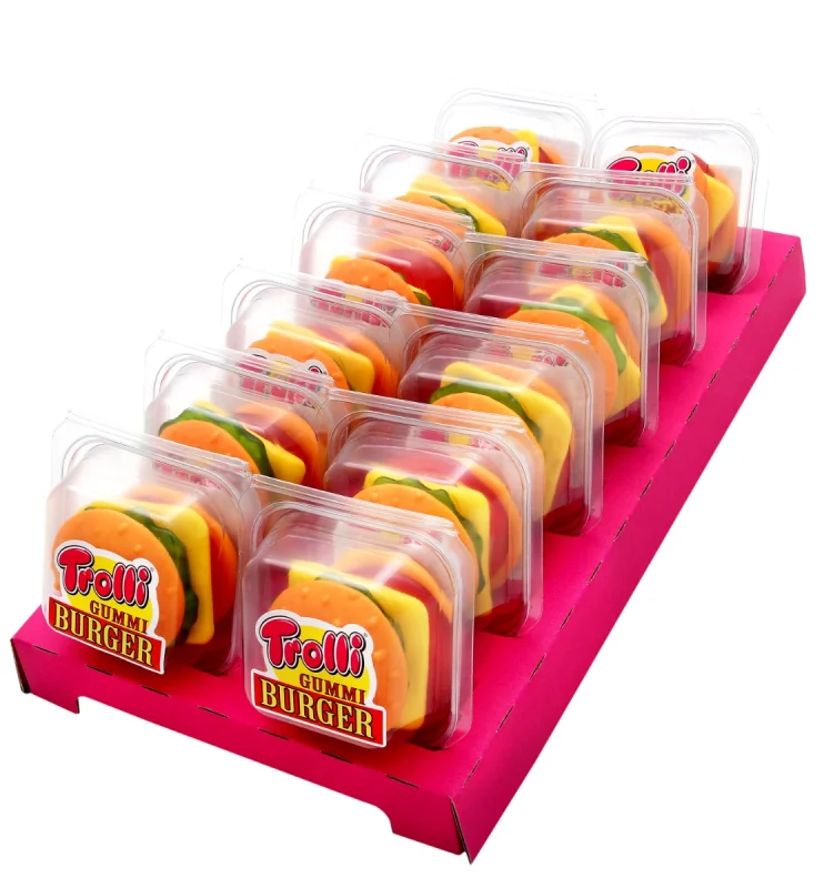 Бонбони Trolli, мини желиран бургер, 50 г
