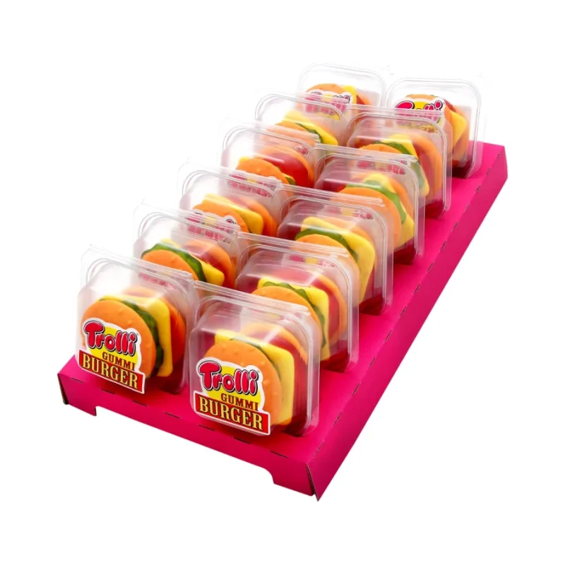 Бонбони Trolli, мини желиран бургер, 50 г - Trolli