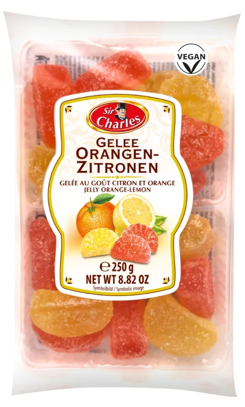 Желирани бонбони с вкус на цитрусови плодове Sir Charles, 250 г