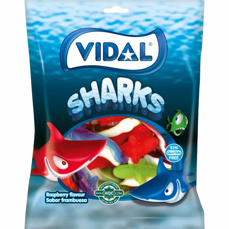 Vidal желирани бонбони акули 90 г - Vidal