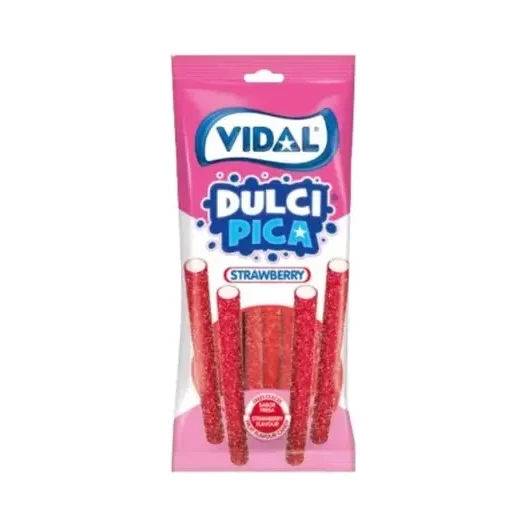 Vidal желирани бонбони, кисели ягодови моливи, 90 г - Vidal