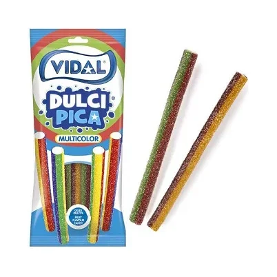 Vidal желирани бонбони кисели моливи дъга 90 г - Vidal