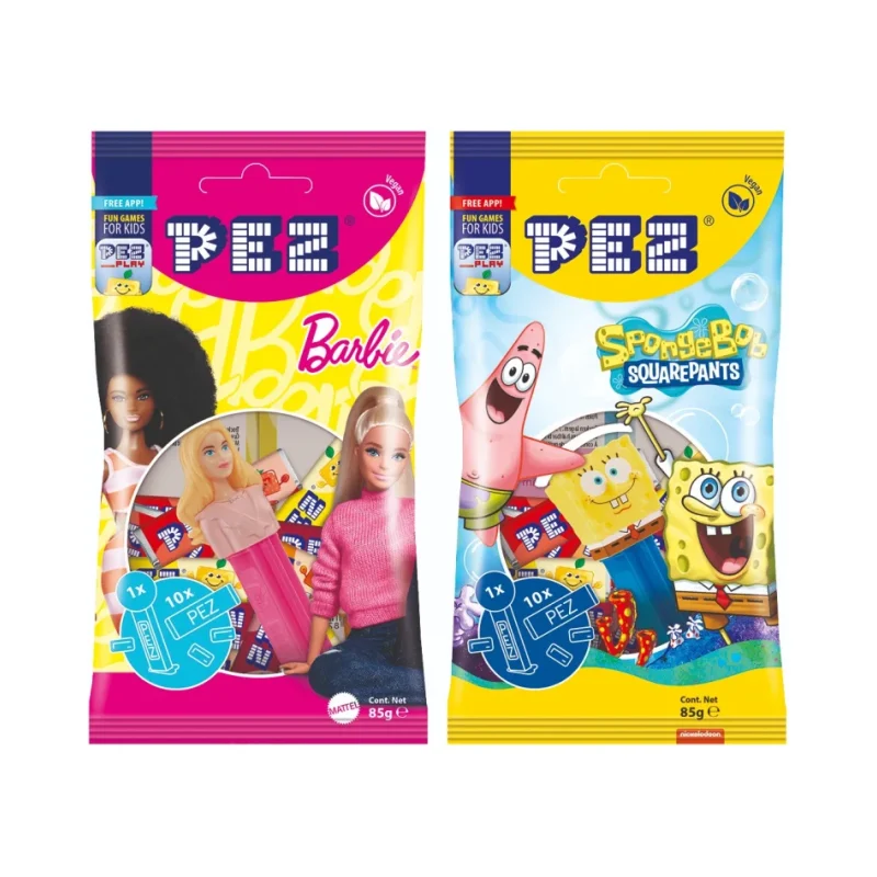 Бонбони Pez Hello Kitty и Barbie, микс дисплей, 85 г - Pez Hello