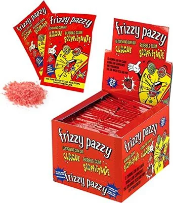 Пукащи дъвки Frizzy Pazzy ягода/дисплей
