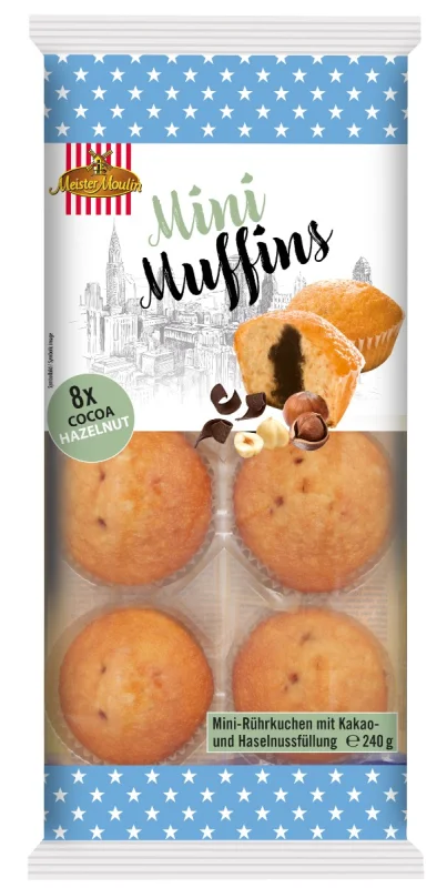 Мини мъфини с лешников крем 8 бр, 240 г