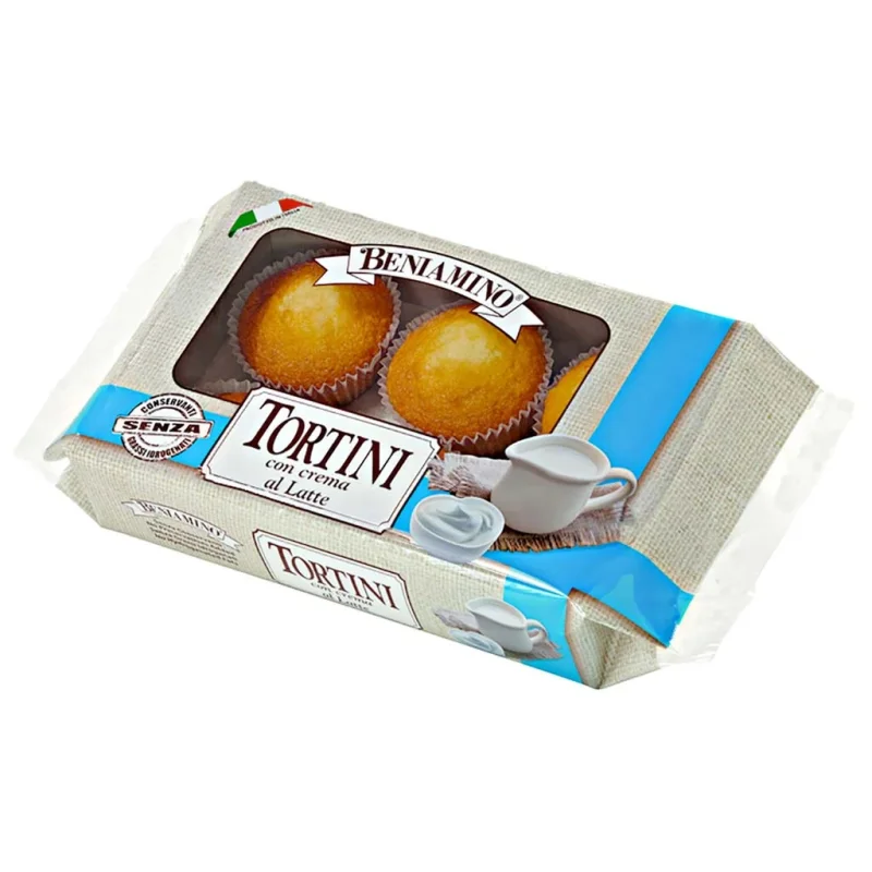 Кексчета Beniamino Tortino Al Latte 250 г, с млечен крем - Beniamino
