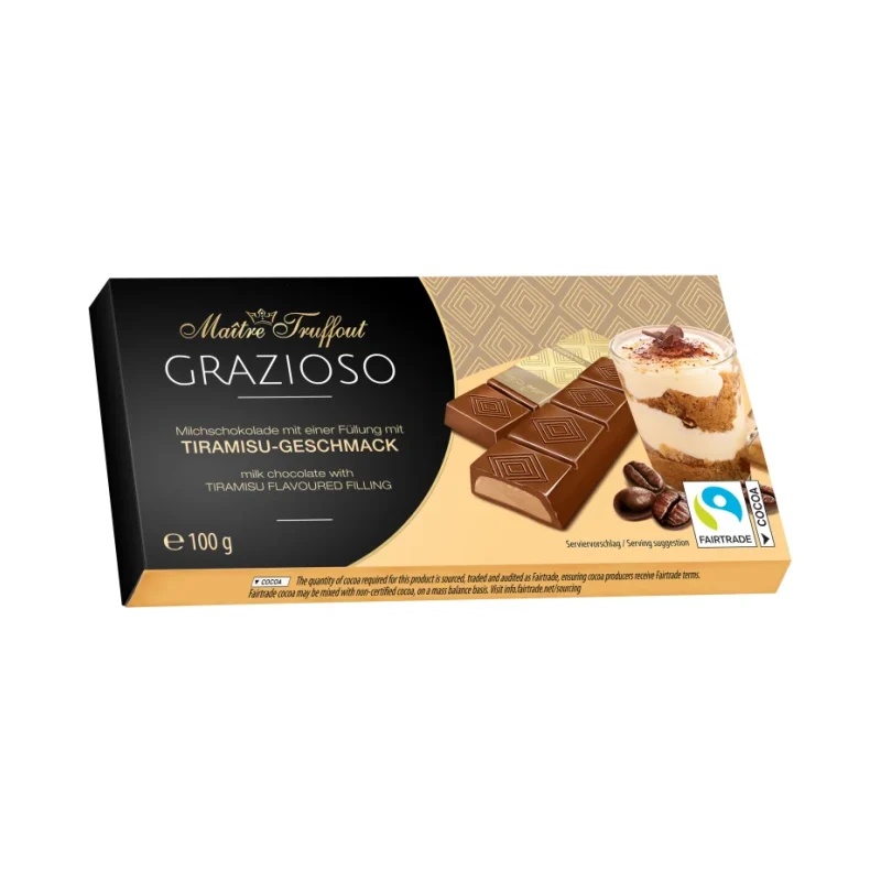 Фин млечен шоколад Grazioso с тирамису, 100 г - Grazioso