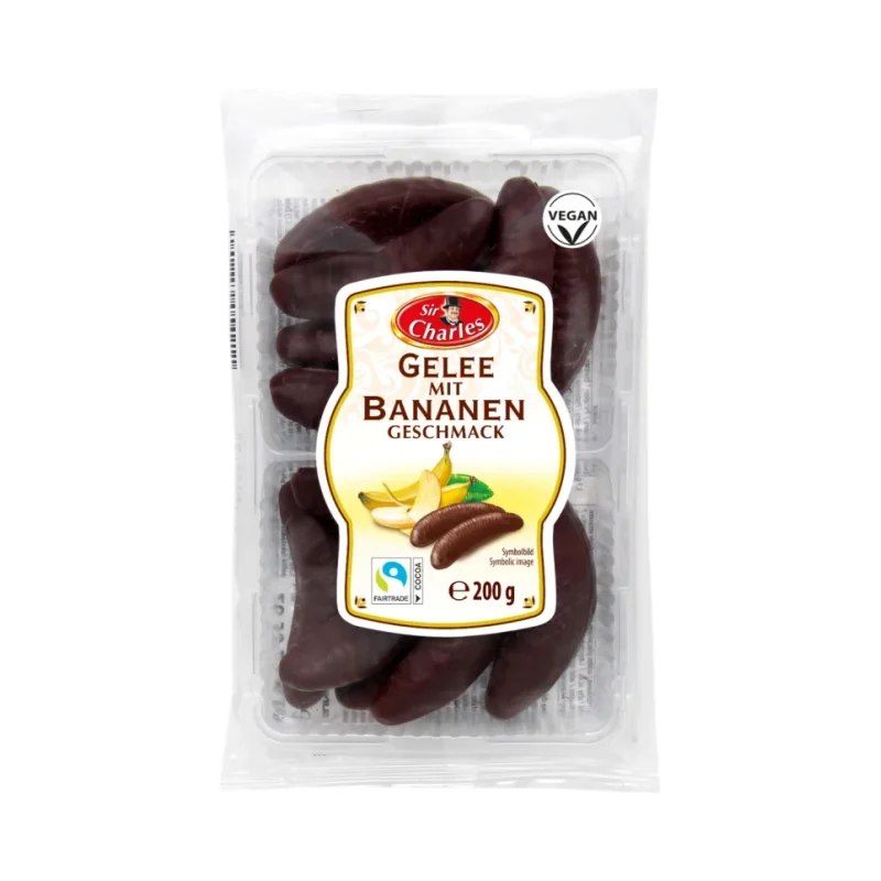 Плодови желета с шоколад и вкус на банан Sir Charles, 200 г - Sir Charles