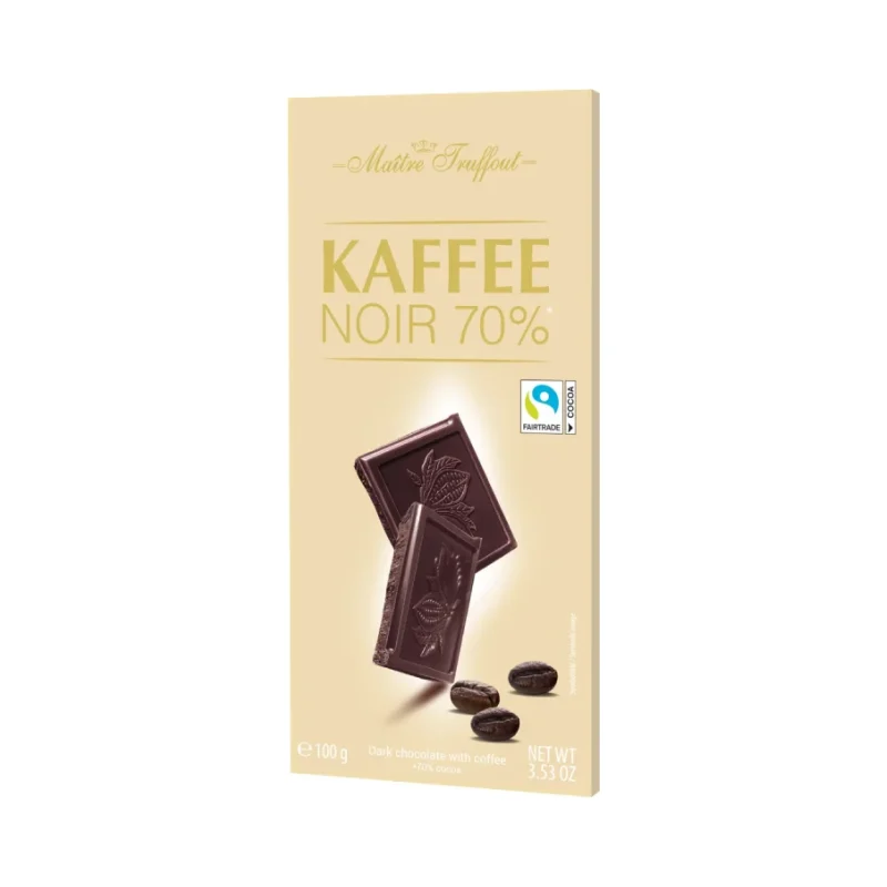 Черен шоколад 70% Caffe Noir, 100 г - Maître Truffout