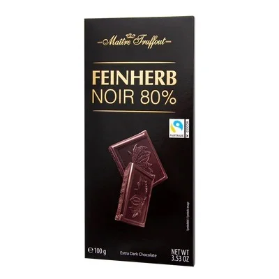 Тъмен шоколад Premium Noir 80% какао, 100 г - Noir