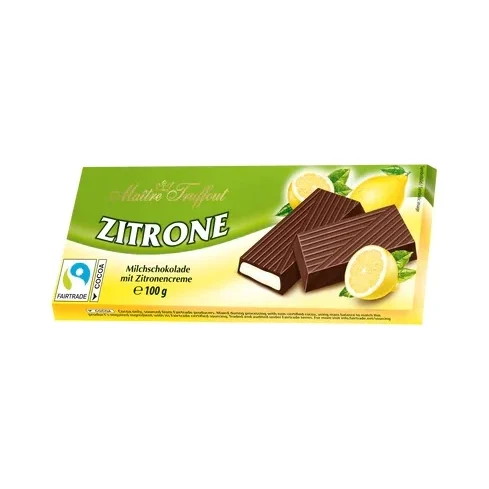 Млечен шоколад Maitre с лимонов крем, 100 г - Maître Truffout