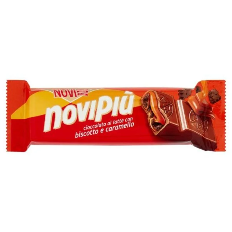 Шоколадово барче Novi с карамел ,солено масло и бисквитка 35г - NOVI