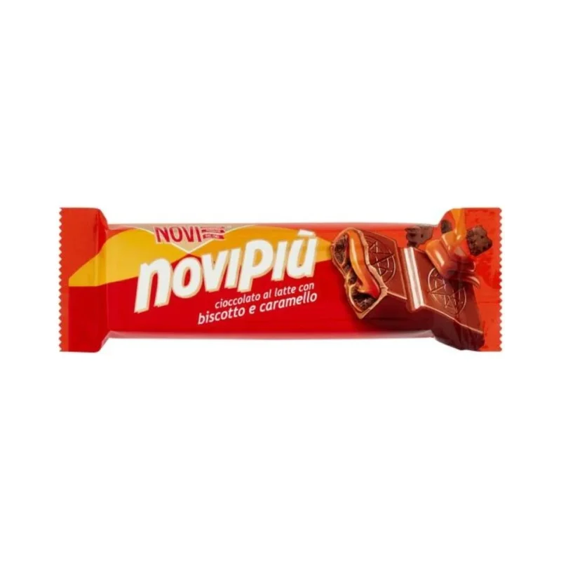 Шоколадово барче Novi с карамел ,солено масло и бисквитка 35г - NOVI