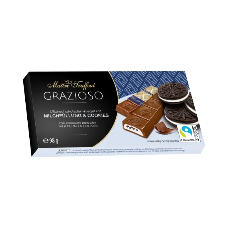 Мини шоколадчета Grazioso с парченца бисквити, 98 г - Grazioso