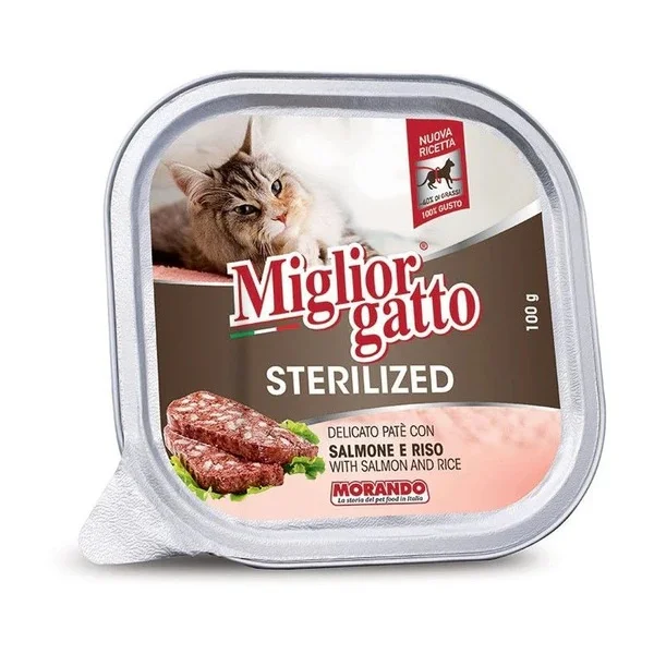 Храна за котки със сьомга и ориз Miglior Gatto 100 г