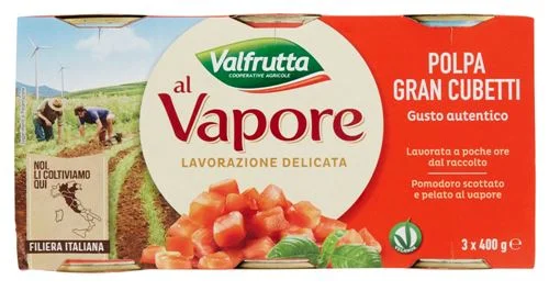 Домати на кубчета Valfrutta Gran Cubetti 3x400 г