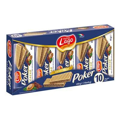 Вафли Lago Poker какао 10х45 г
