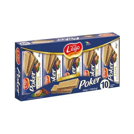 Вафли Lago Poker какао 10х45 г - Lago