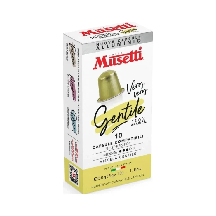Кафе капсули Musetti Gentile Nespresso 100% арабика 10бр - Musetti