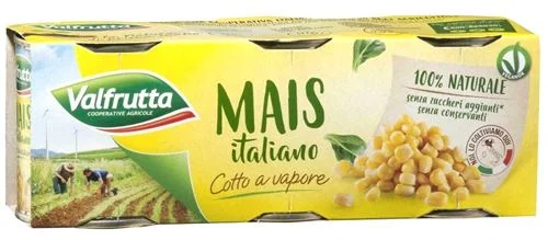 Царевица Valfrutta, консерва 3X140 г