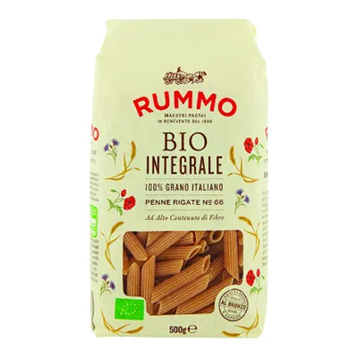 Био паста Rummo Penne Rigate Integrali №66, 500 г