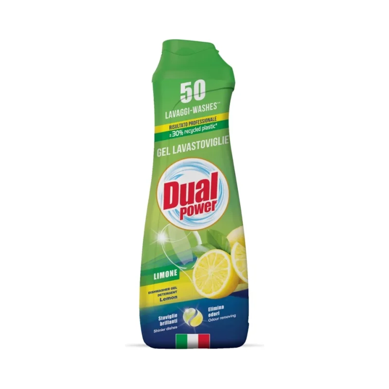 Гел за съдомиялна Dual Power Limone 50 дози 1л - Dualpower