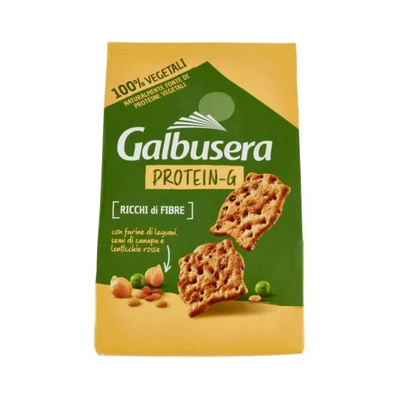 Крекери Galbusera Proein-G с брашно от бобови култури и семена 200 г - Galbusera