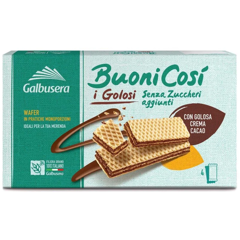 Вафли Galbusera Buoni Cosi с какаов крем, 180 г