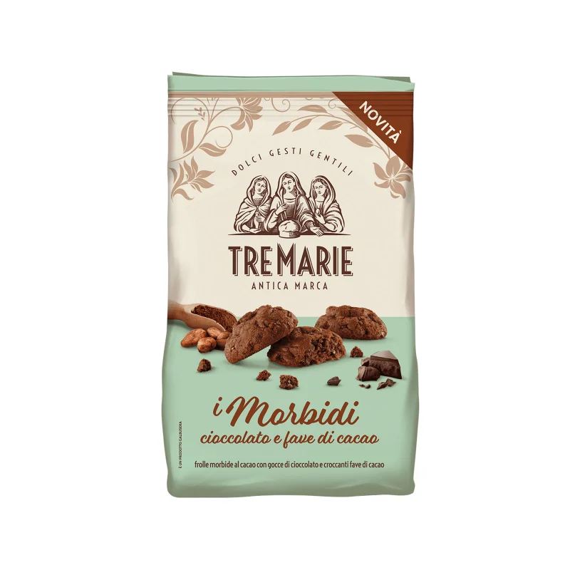 Меки бисквити Tre Marie Morbidi с какао и шоколад 300 г