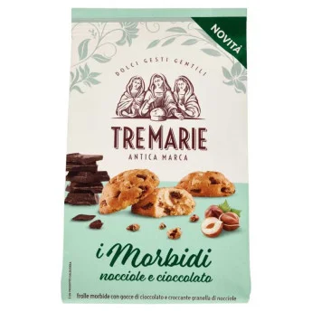 Меки бисквити Tre Marie Morbidi с лешници и шоколад 300 г